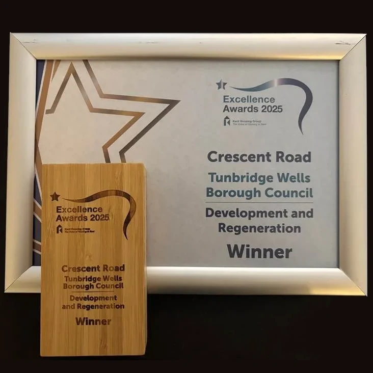 Photo of a national award for one of our Car Parks