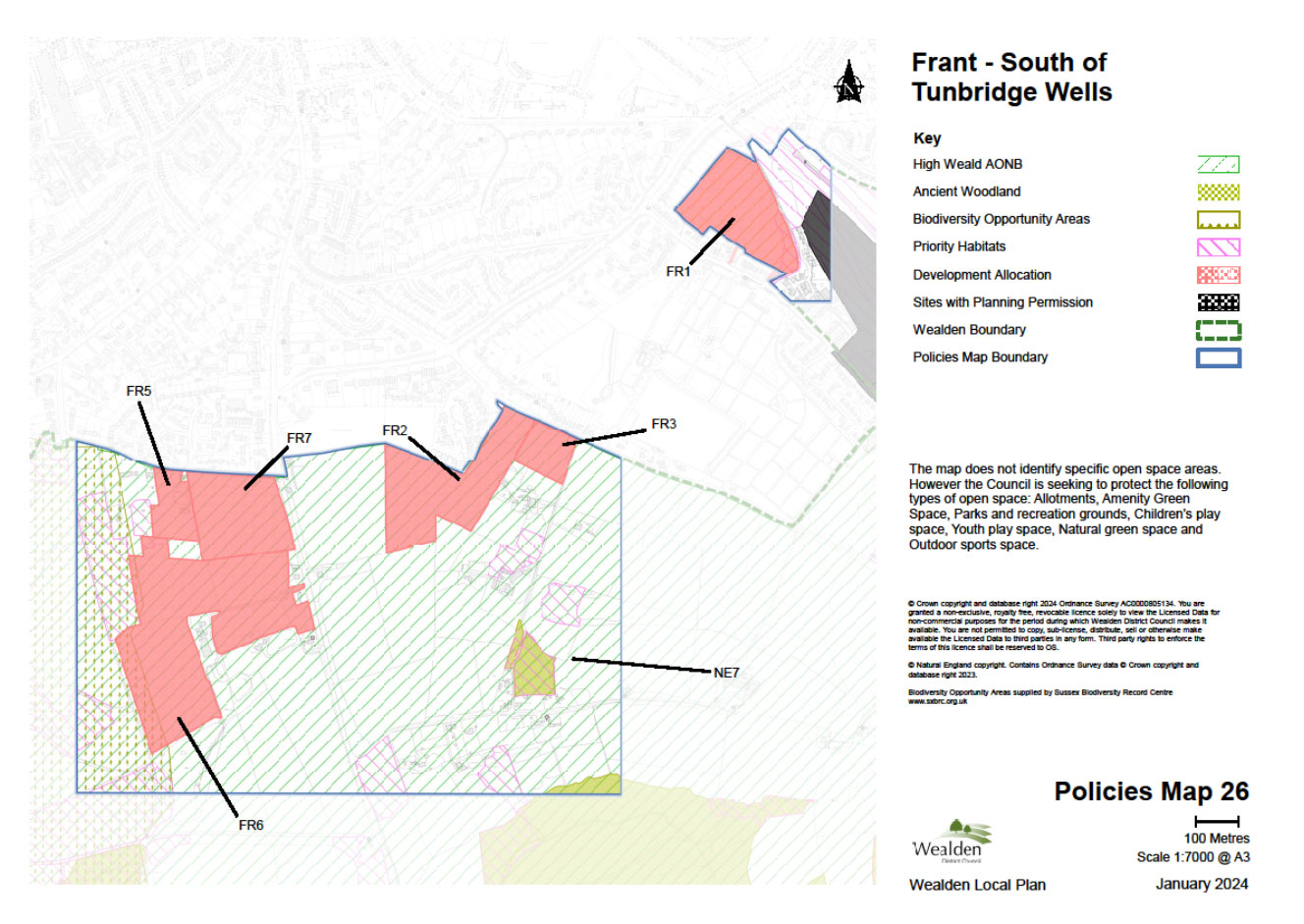 Frant- South of Tunbridge Wells MAP