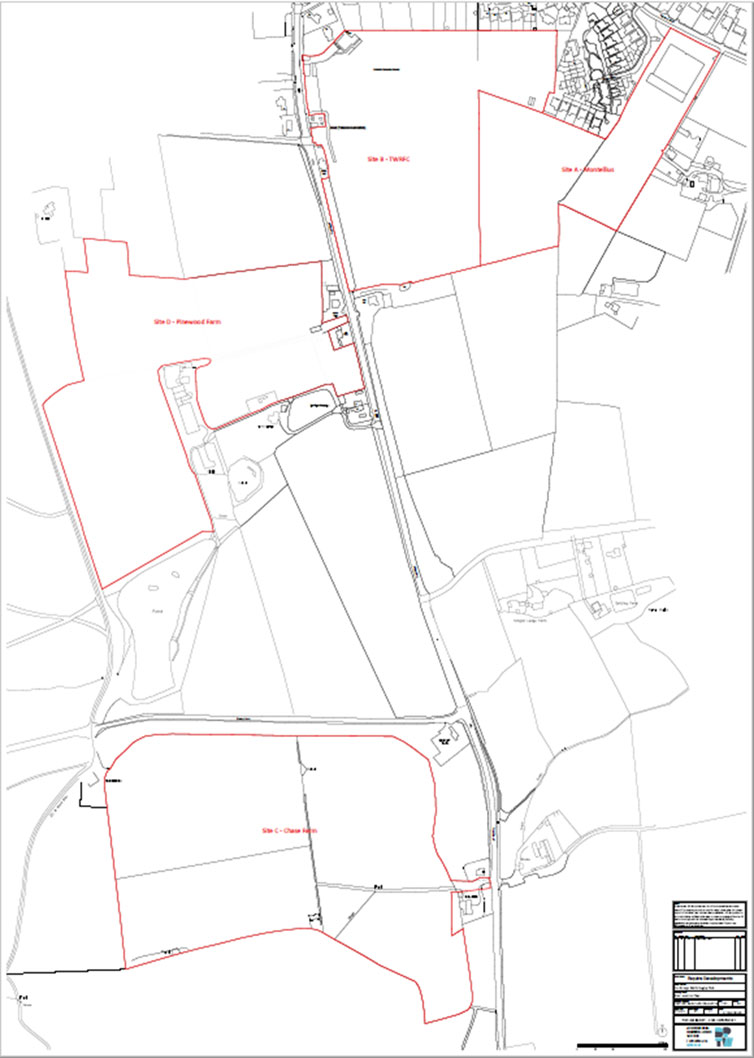 Esquire Development’s map of the sites