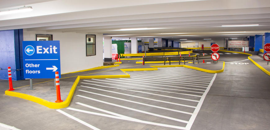 Photo of the refurbished Royal Victoria Place car park