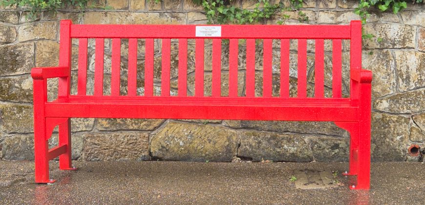  British Heart Foundation bench in Calverley Grounds